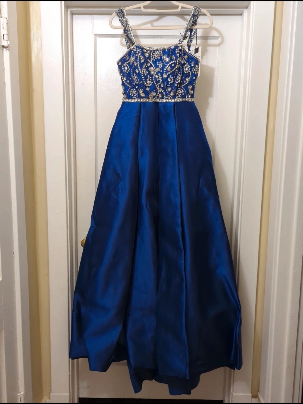 Mac Duggal Royal Blue Beaded Bodice Gown